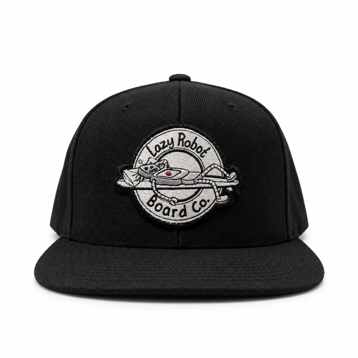 Lazy Robot Snapback Cap - Black