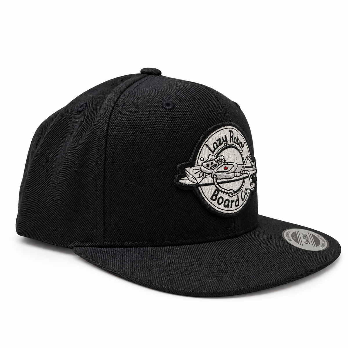 Lazy Robot Snapback Cap - Black